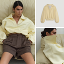 MYLENA POLO SWEATER - VANILLA